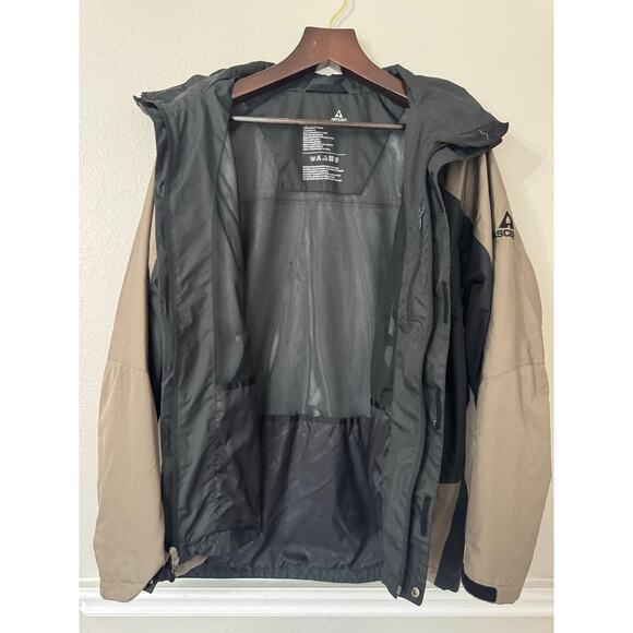 Ascend Mens Black and Brown‎ Full Zip Jacket Missing Hood Size XL - Picture 2 of 7